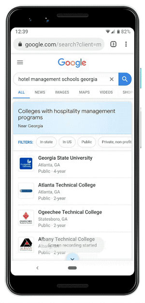 Google College Search