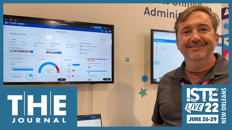 Sam Sale at PowerSchool shows how Unified Insights and Unified Curriculum dashboards work