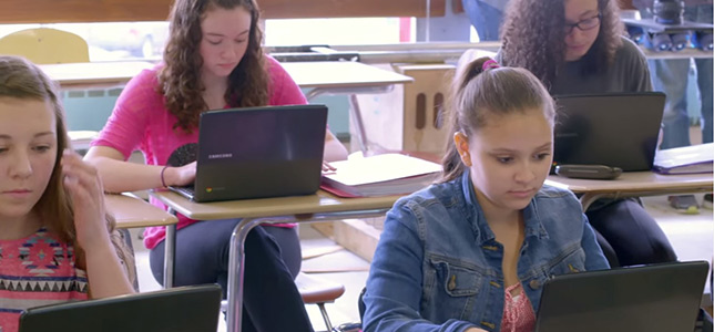 Chromeboks in the classroom.